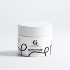 "get-Glamrus" jar of Icelandic Volcano Face & Body Scrub on a white countertop with white background