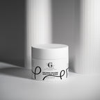"Get-Glamrus" jar of Icelandic Volcano Face & Body Scrub on a white shelf